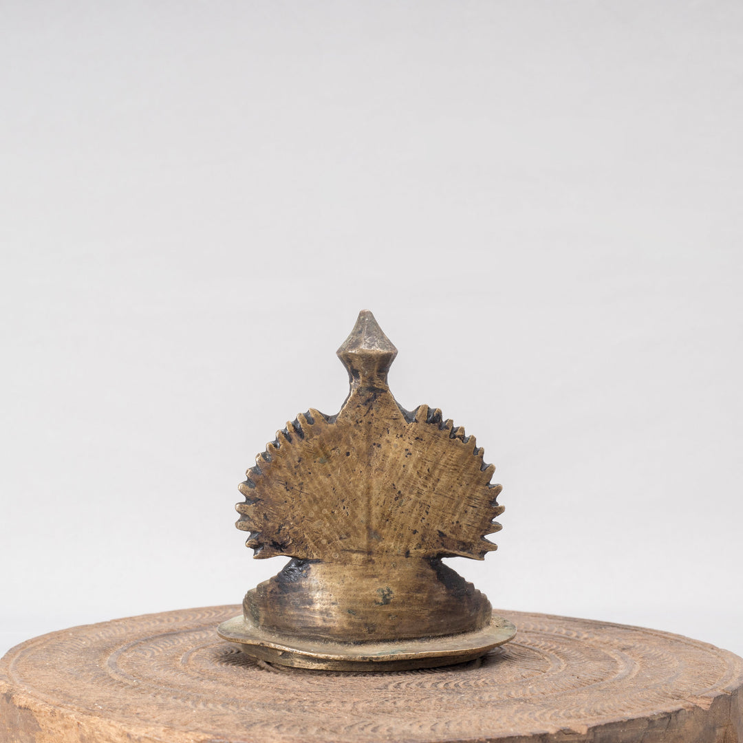 Vintage Brass Vishnu Sun and Moon Lamp