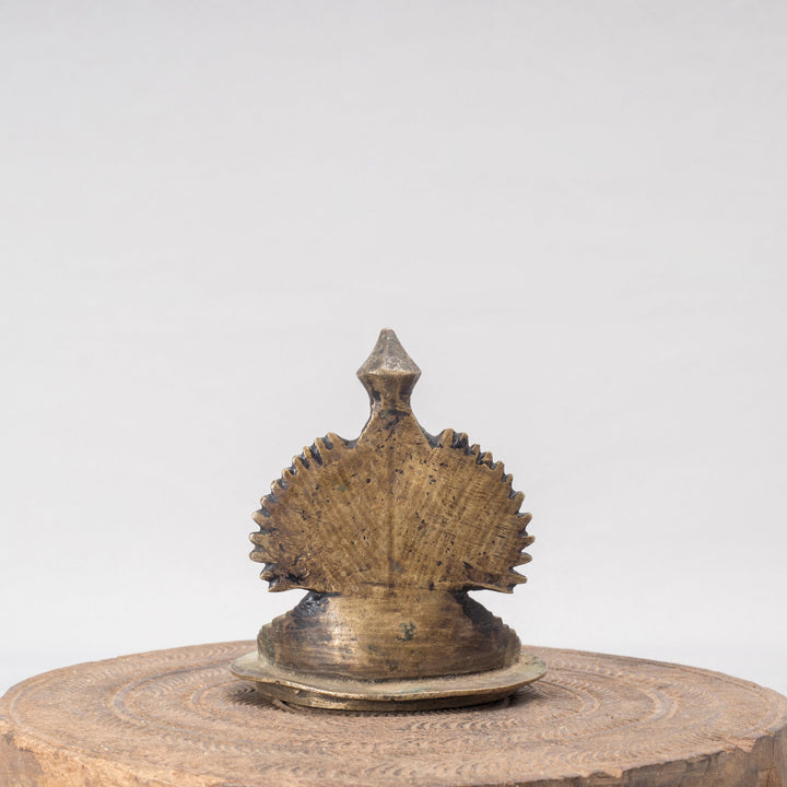 Vintage Brass Vishnu Sun and Moon Lamp