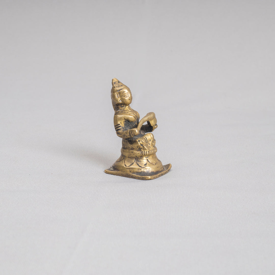 Vintage Brass Miniature Annapurna Devi