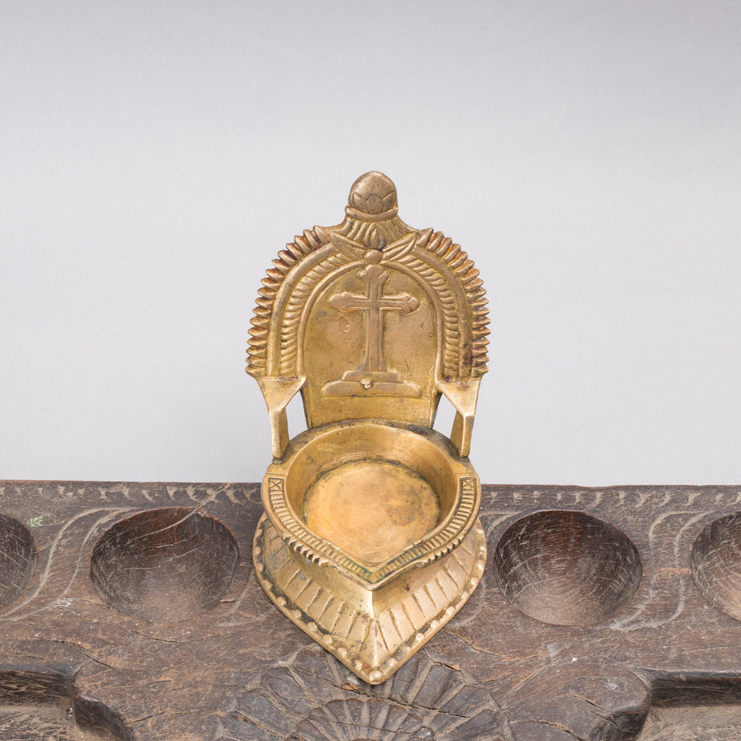 Vintage Brass Christian Lamp