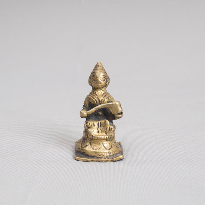 Vintage Brass Miniature Annapurna Devi