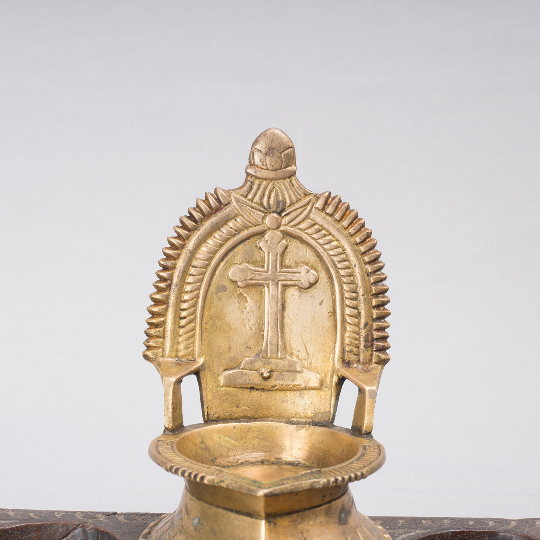 Vintage Brass Christian Lamp