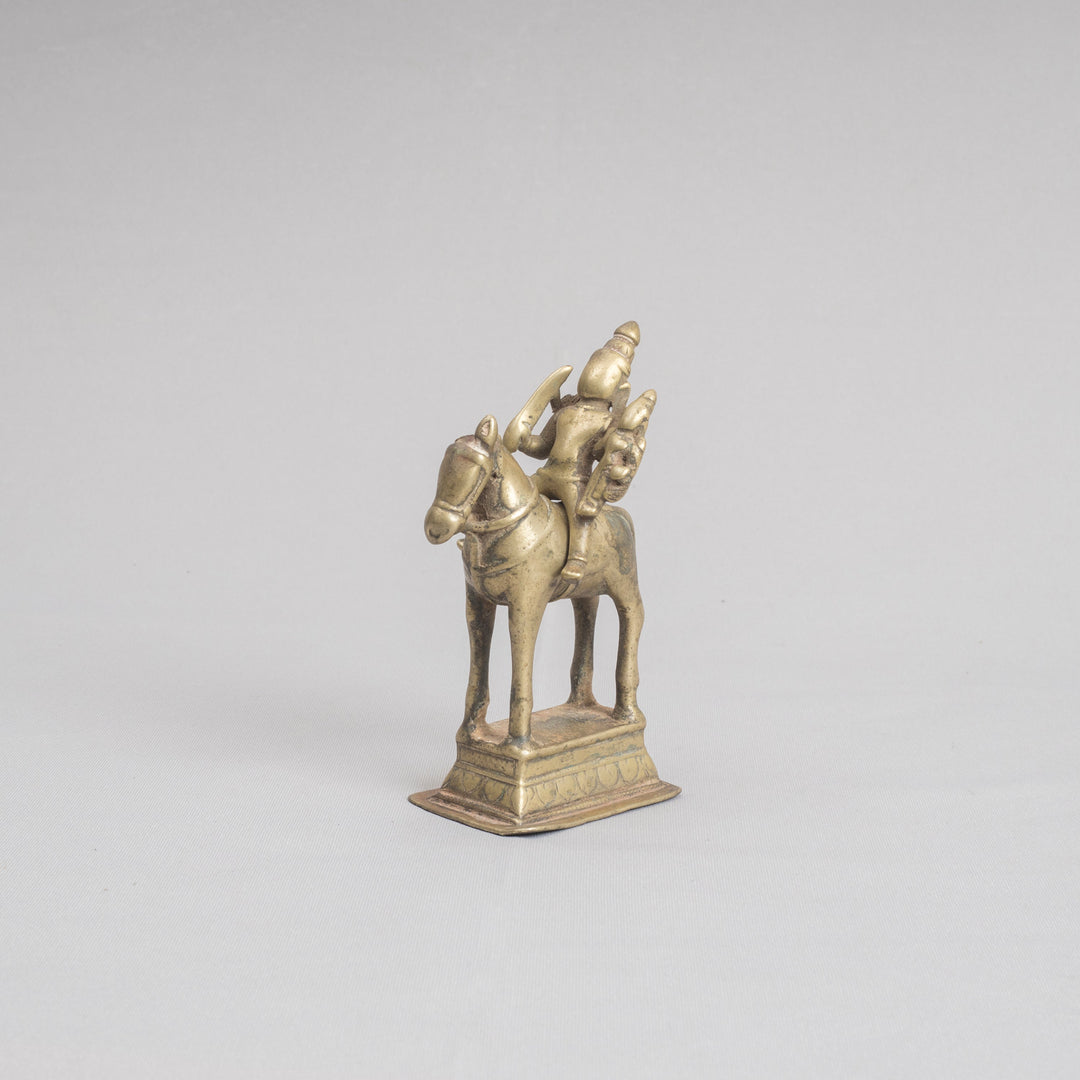 Vintage Brass Khandoba with Mhalsa