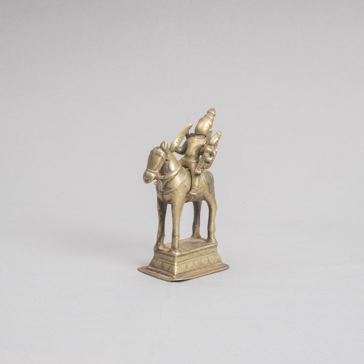 Vintage Brass Khandoba with Mhalsa