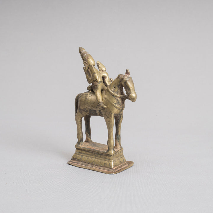 Vintage Brass Khandoba with Mhalsa