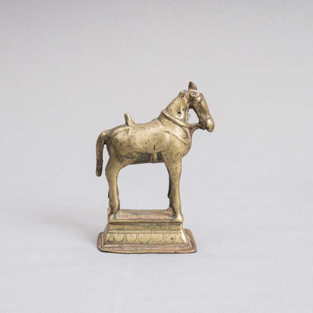 Vintage Brass Khandoba with Mhalsa