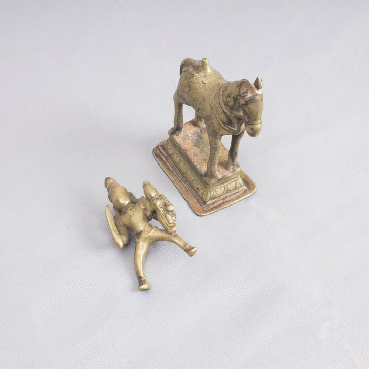 Vintage Brass Khandoba with Mhalsa
