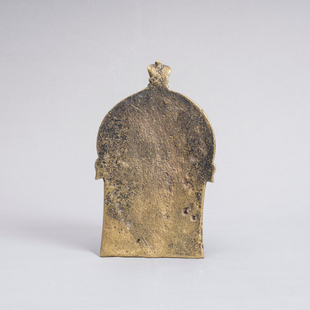 Vintage Brass Veerabhadra Plaque