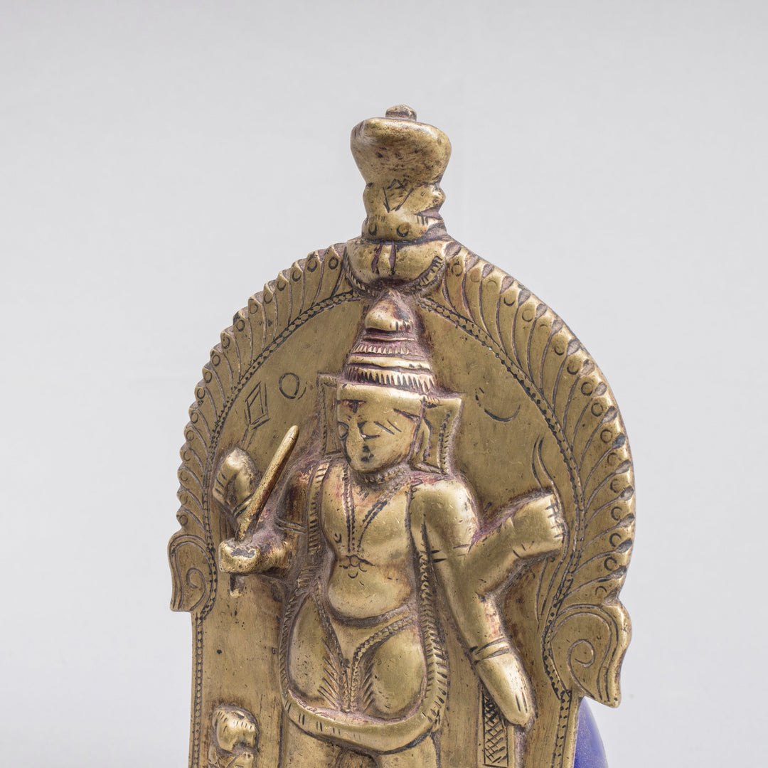 Vintage Brass Veerabhadra Plaque