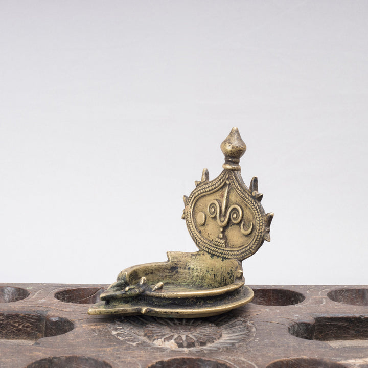 Vintage Brass Vishnu Lamp