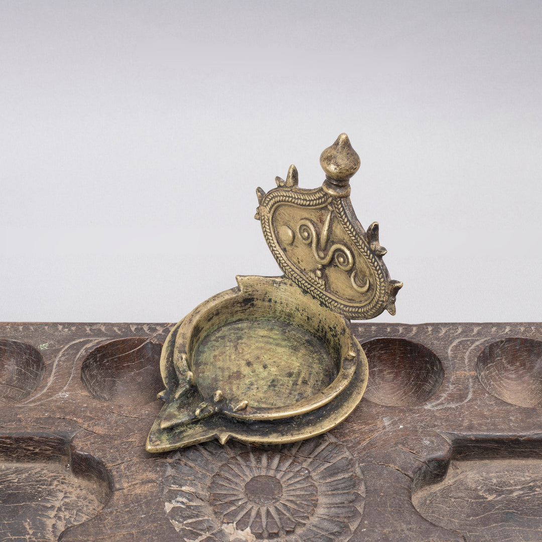 Vintage Brass Vishnu Lamp