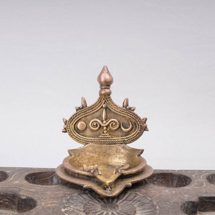 Vintage Brass Vishnu Lamp