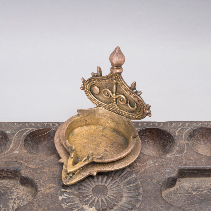 Vintage Brass Vishnu Lamp