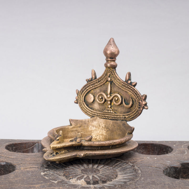 Vintage Brass Vishnu Lamp
