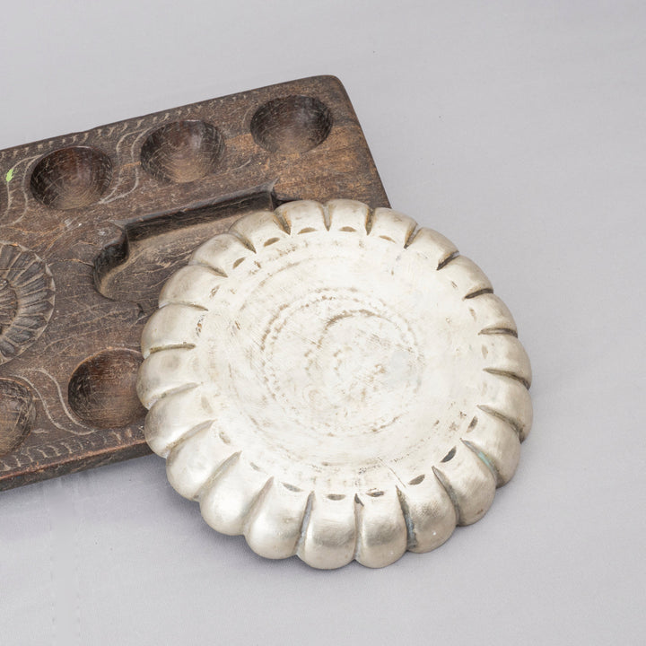 Vintage White Brass Annapakshi Plate