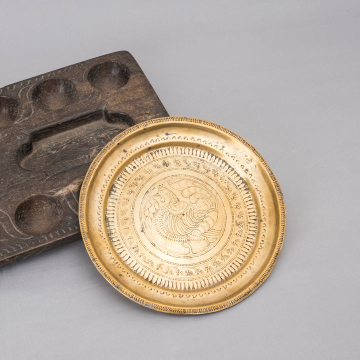 Vintage Brass Annapakshi Plate