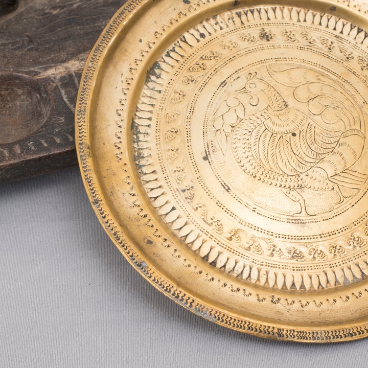 Vintage Brass Annapakshi Plate