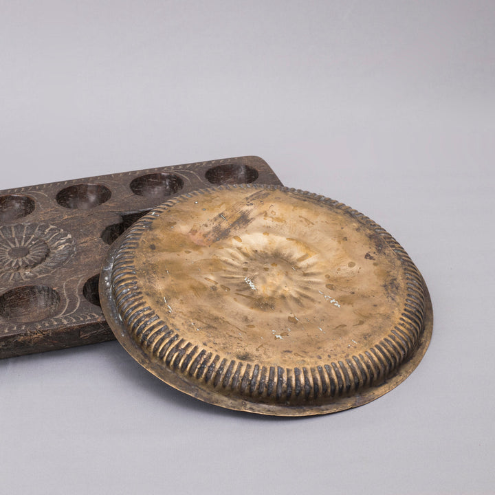 Vintage Brass Engraved Plate