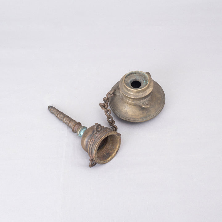 Vintage Brass Ink Pot