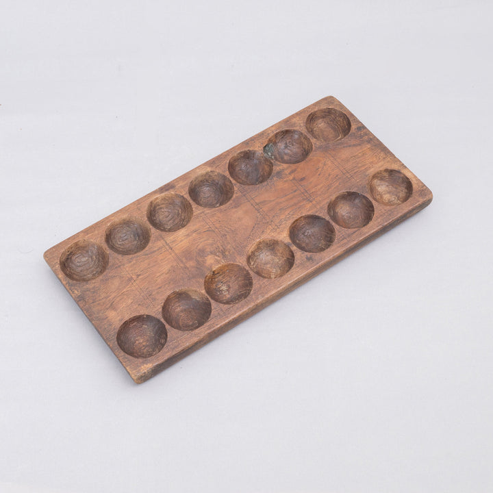 Vintage Wooden Mancala/Pallanguli Board