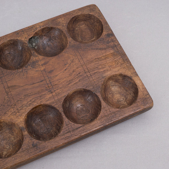 Vintage Wooden Mancala/Pallanguli Board