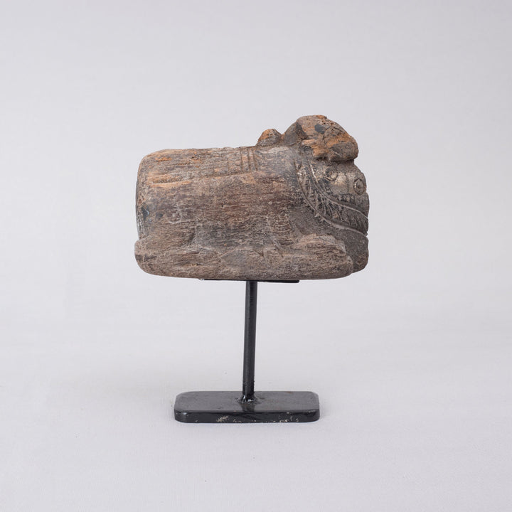 Vintage Wooden Nandi on stand