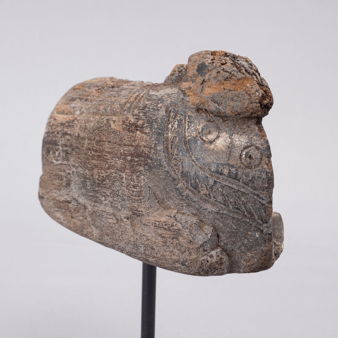 Vintage Wooden Nandi on stand