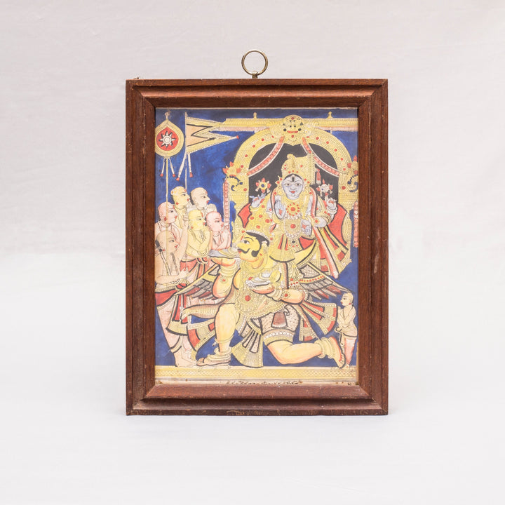 Vintage Vishnu-Garuda Painting