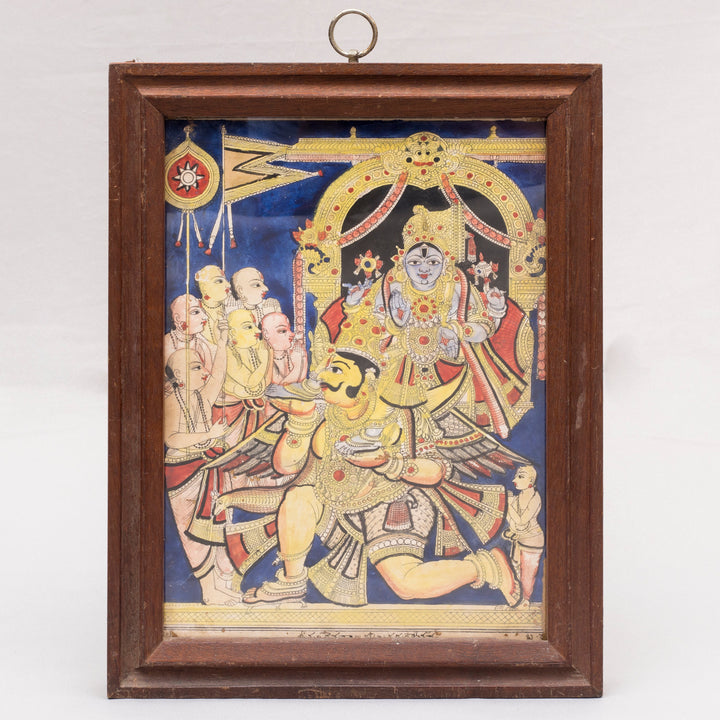 Vintage Vishnu-Garuda Painting