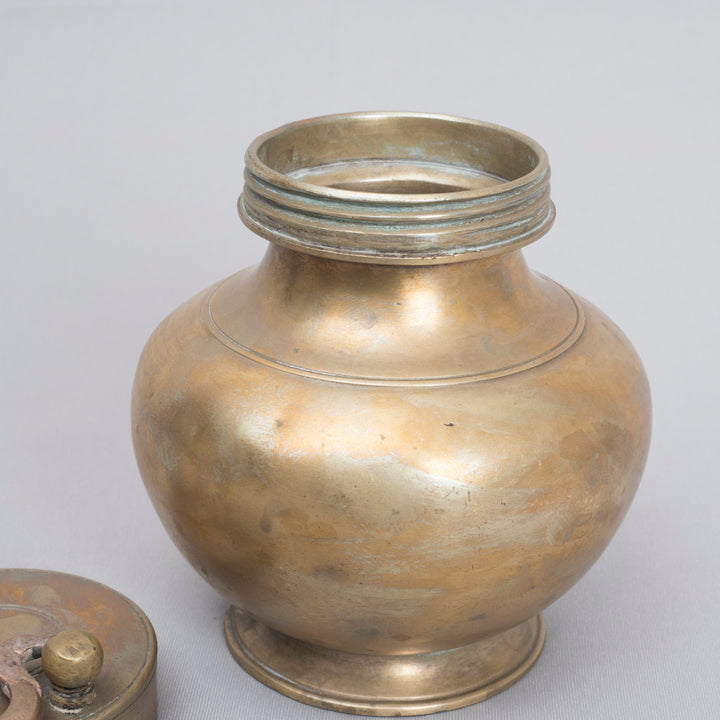 Vintage Brass Kooja Pot